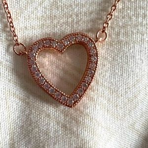 Pandora Loving Hearts of Pandora Necklace, Clear Cubic Zirconia